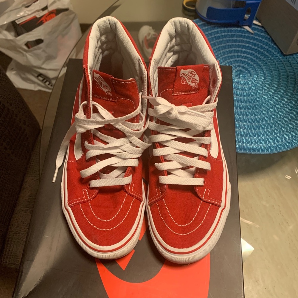 Vans Sk8-Hi Formula Canvas Skate Shoes Red